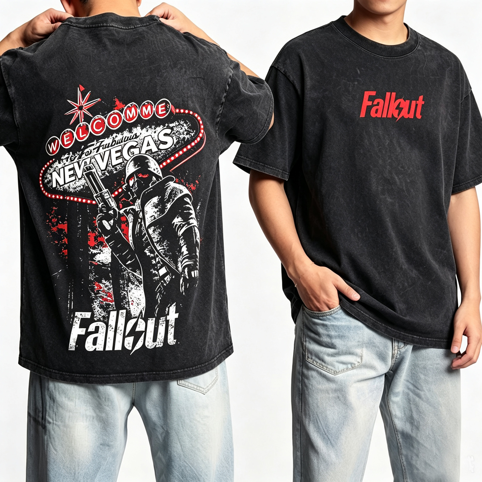 Fallout New Vegas Unisex Washed T-shirt/Crewneck/Hoodie