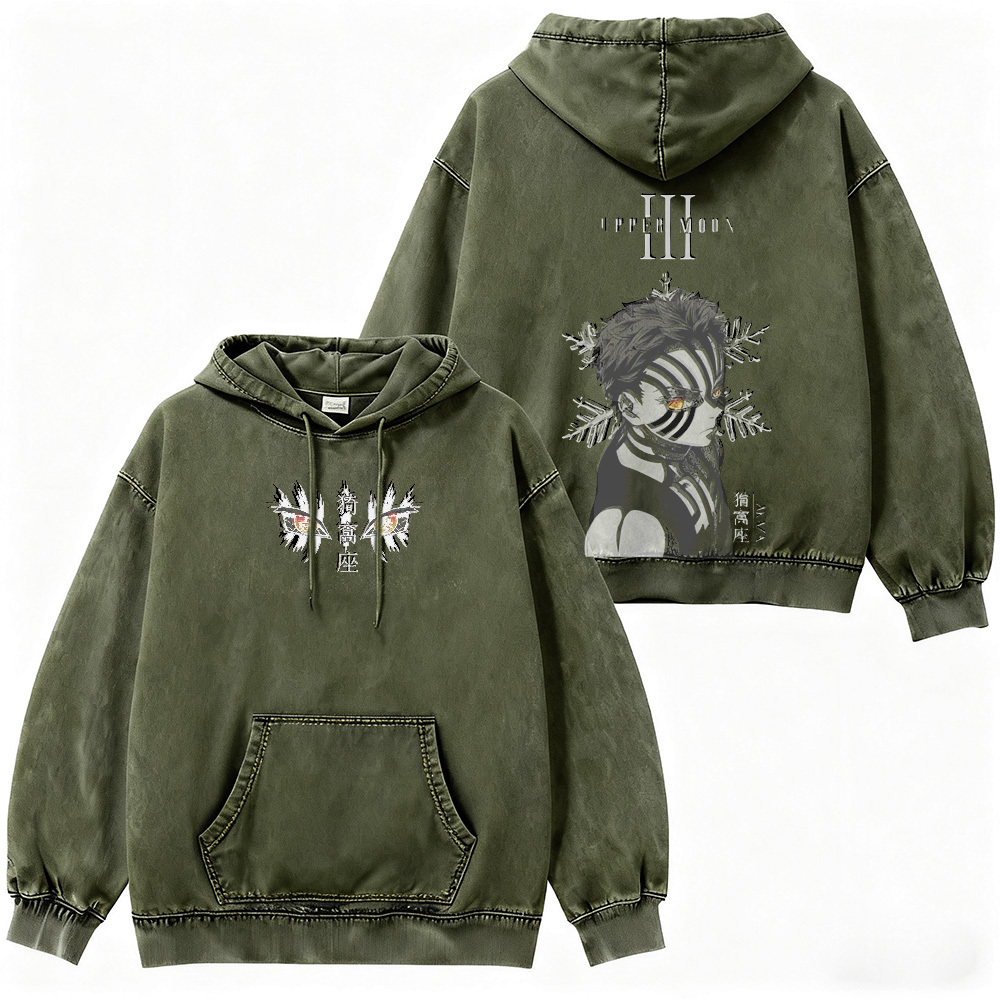 Akaza,Demon Slayer Vintage Hoodie