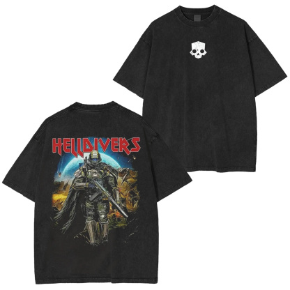 Helldivers 2 Merch Vintage Unisex Washed T-Shirt