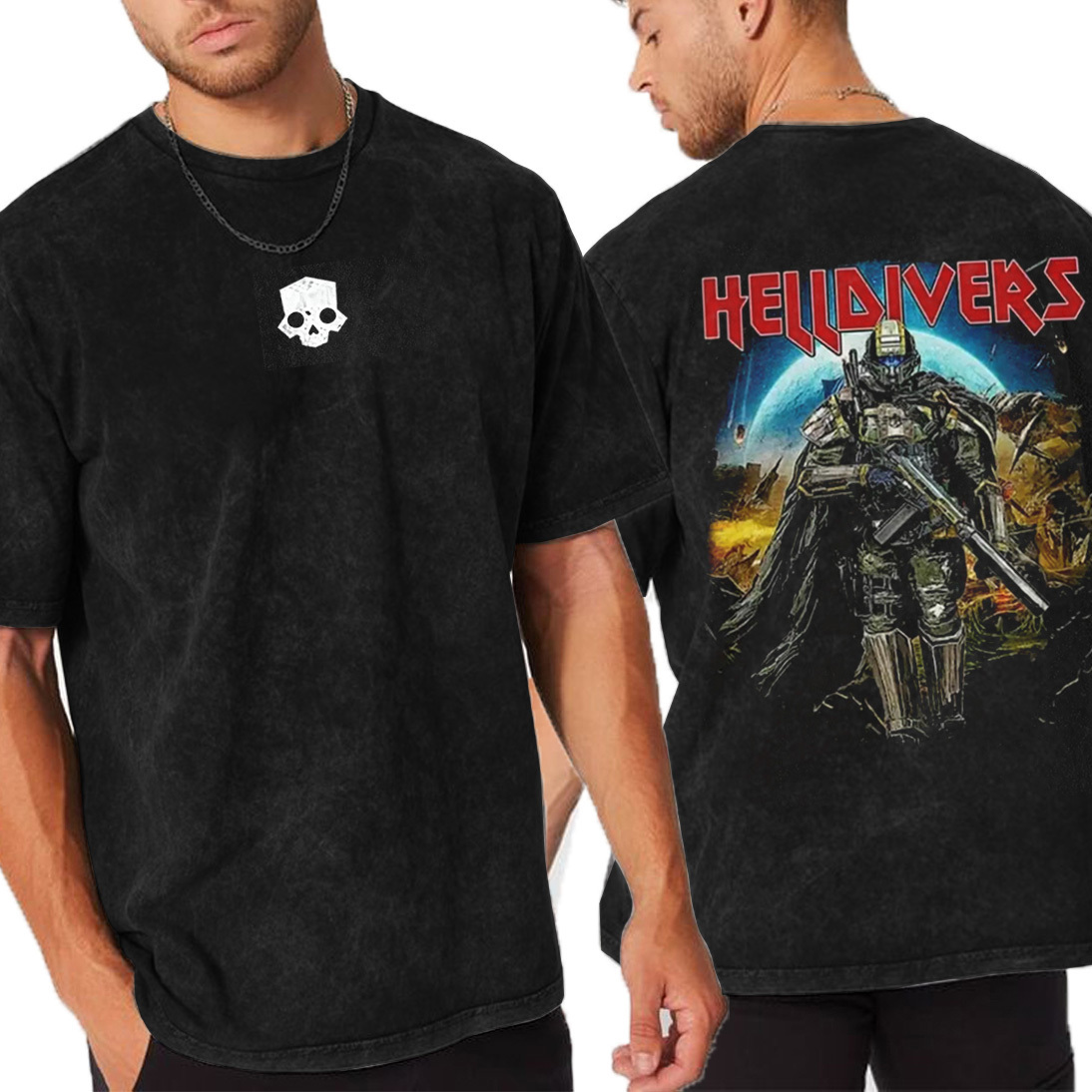 Helldivers 2 Merch Vintage Unisex Washed T-Shirt