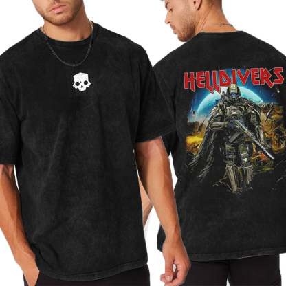 Helldivers 2 Merch Vintage Unisex Washed T-Shirt