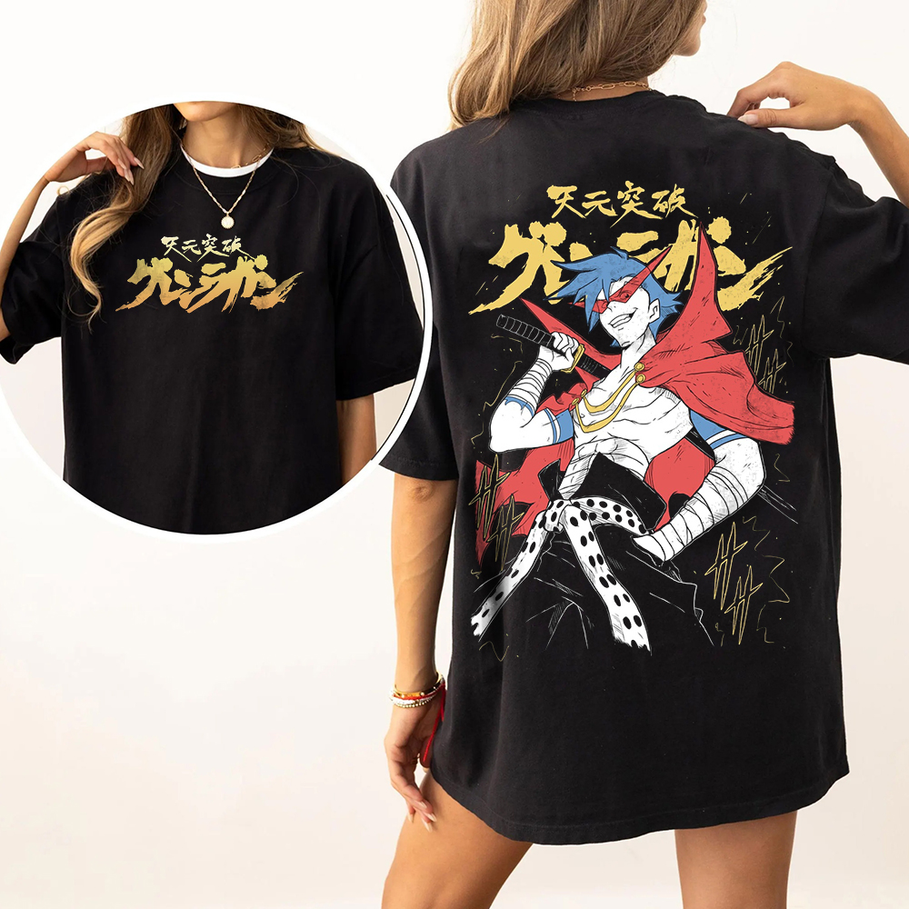 Gurren Lagann Unisex Cotton Double-sided Print T-shirt/Crewneck/Hoodie
