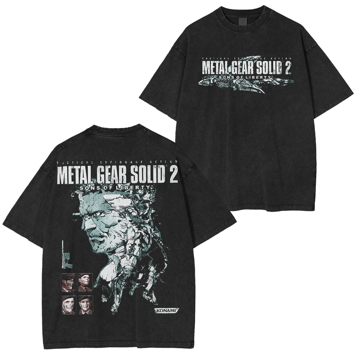 Metal Gear Solid 2 Washed T-shirt