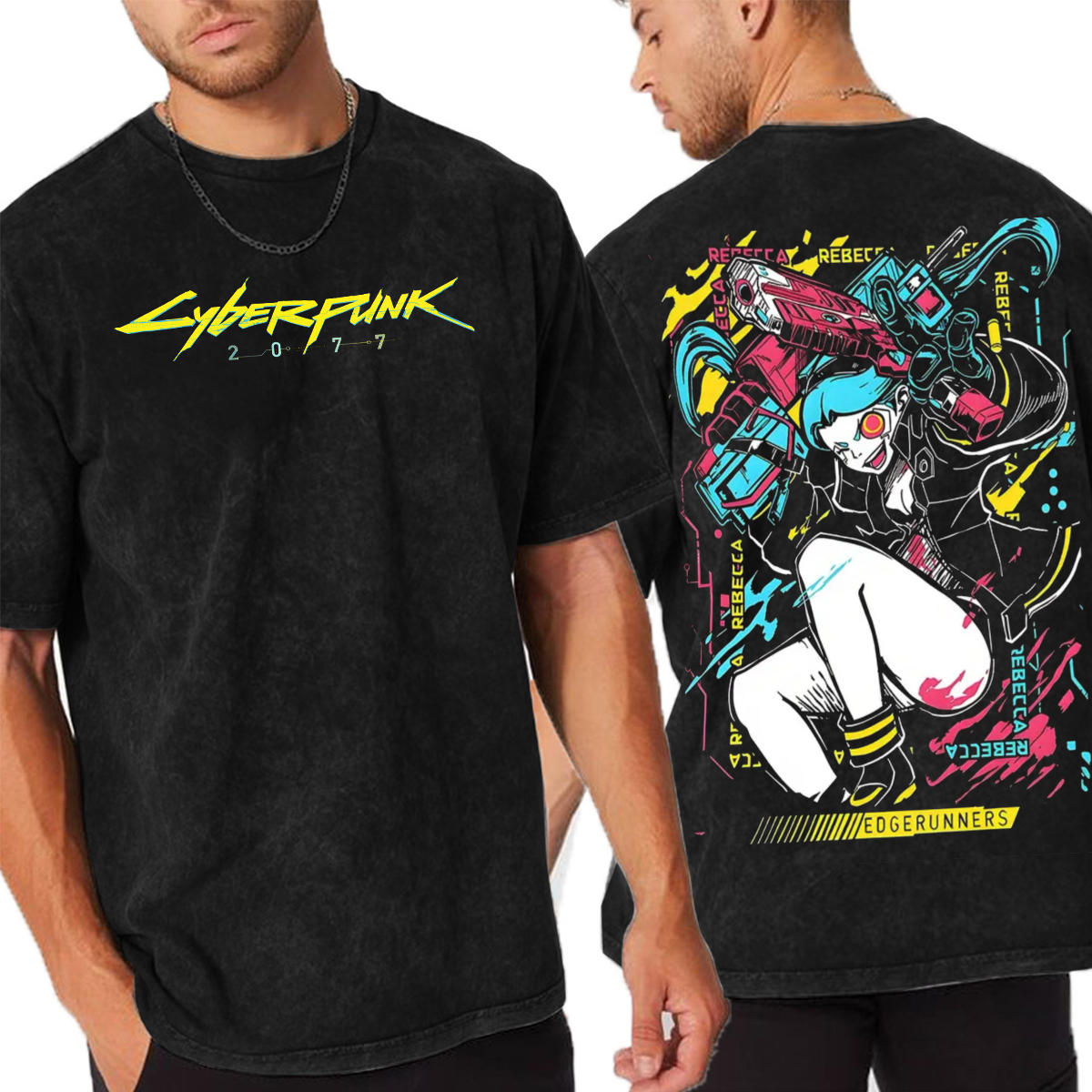 Rebeca Printed Unisex Washed T-Shirt