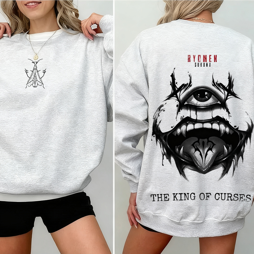 Jujutsu kaisen : Ryomen Sukuna Double Vintage Washed T-shirt/Crewneck/Hoodie