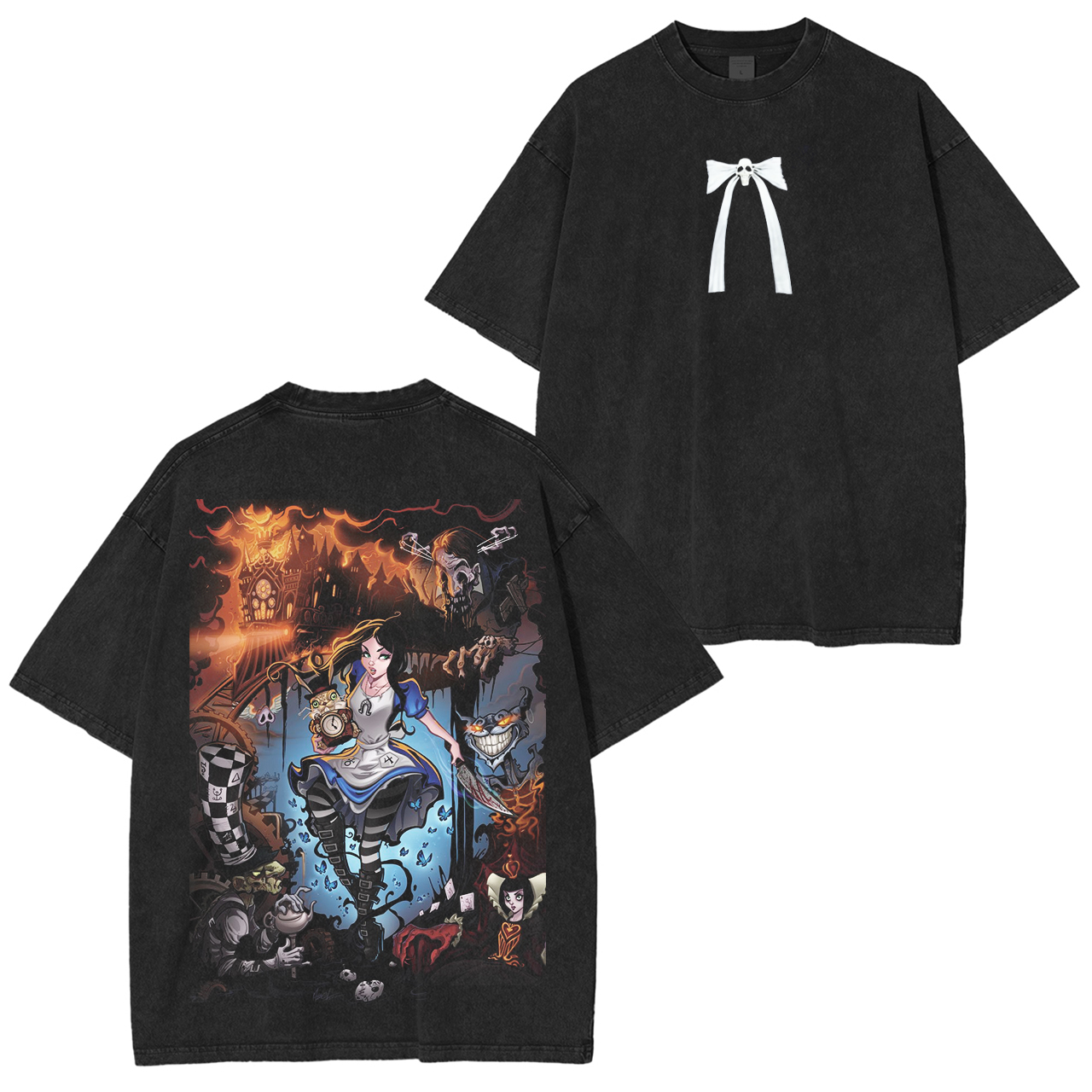 Alice Madness Returns Horror Game  Washed T-shirt/Crewneck/Hoodie