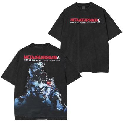 Metal Gear Drip: Guns of the Patriots drip – Solid Snake vibes Vintage Unisex Washed T-Shirt