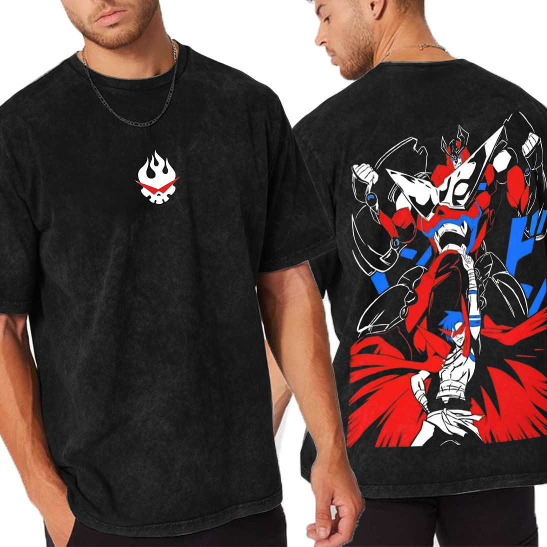 Gurren Lagann Vintage Unisex Washed T-Shirt