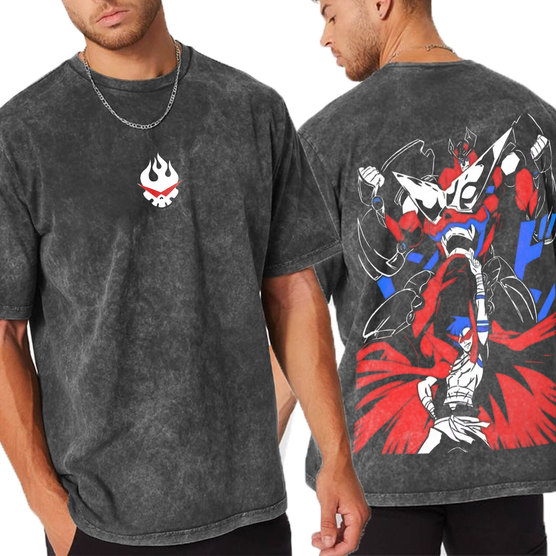Gurren Lagann Vintage Unisex Washed T-Shirt