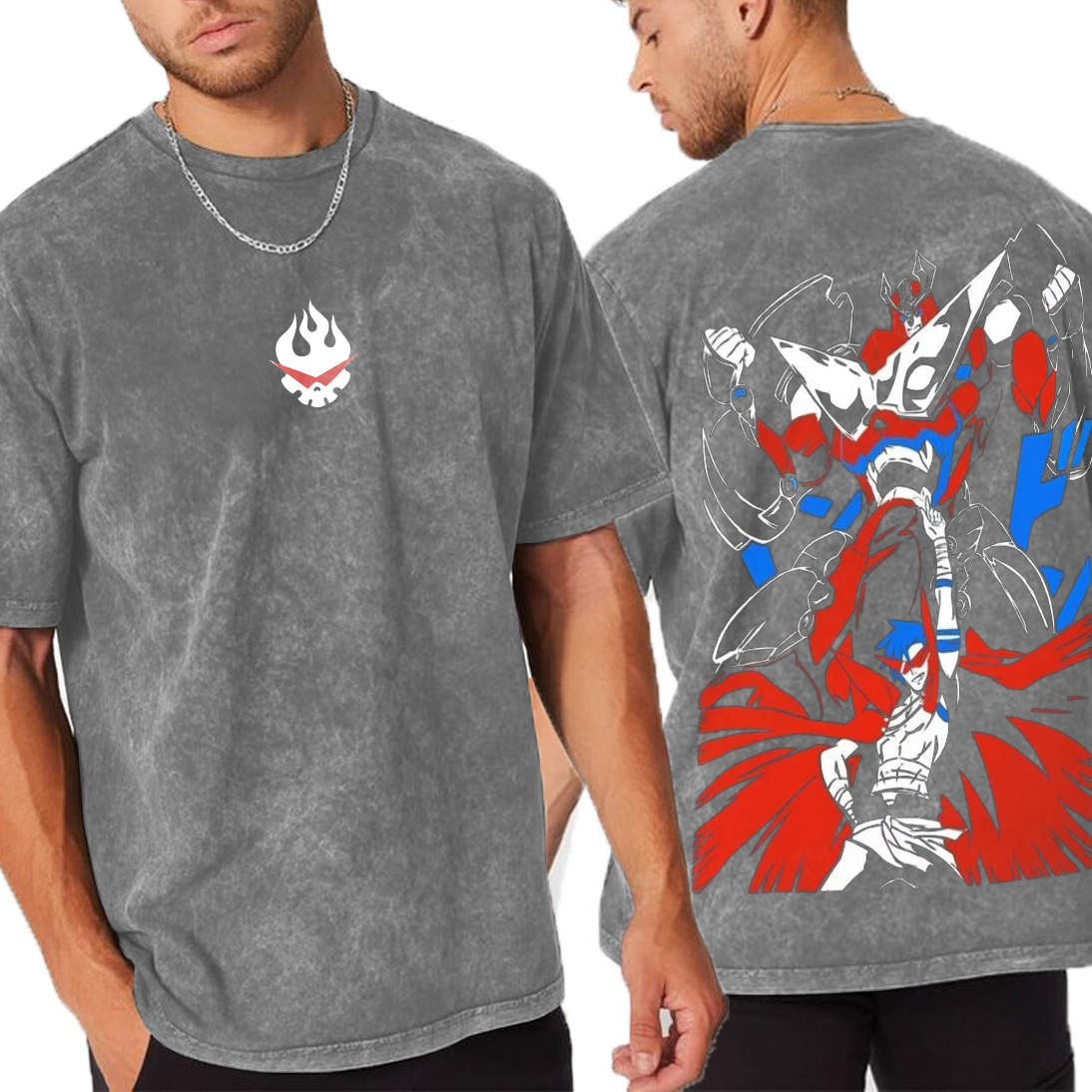 Gurren Lagann Vintage Unisex Washed T-Shirt