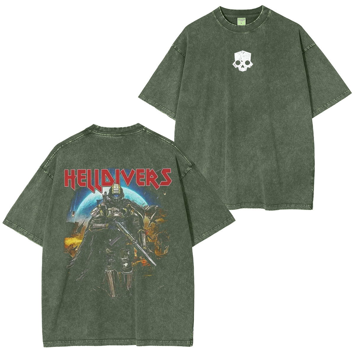 Helldivers 2 Merch Vintage Unisex Washed T-Shirt