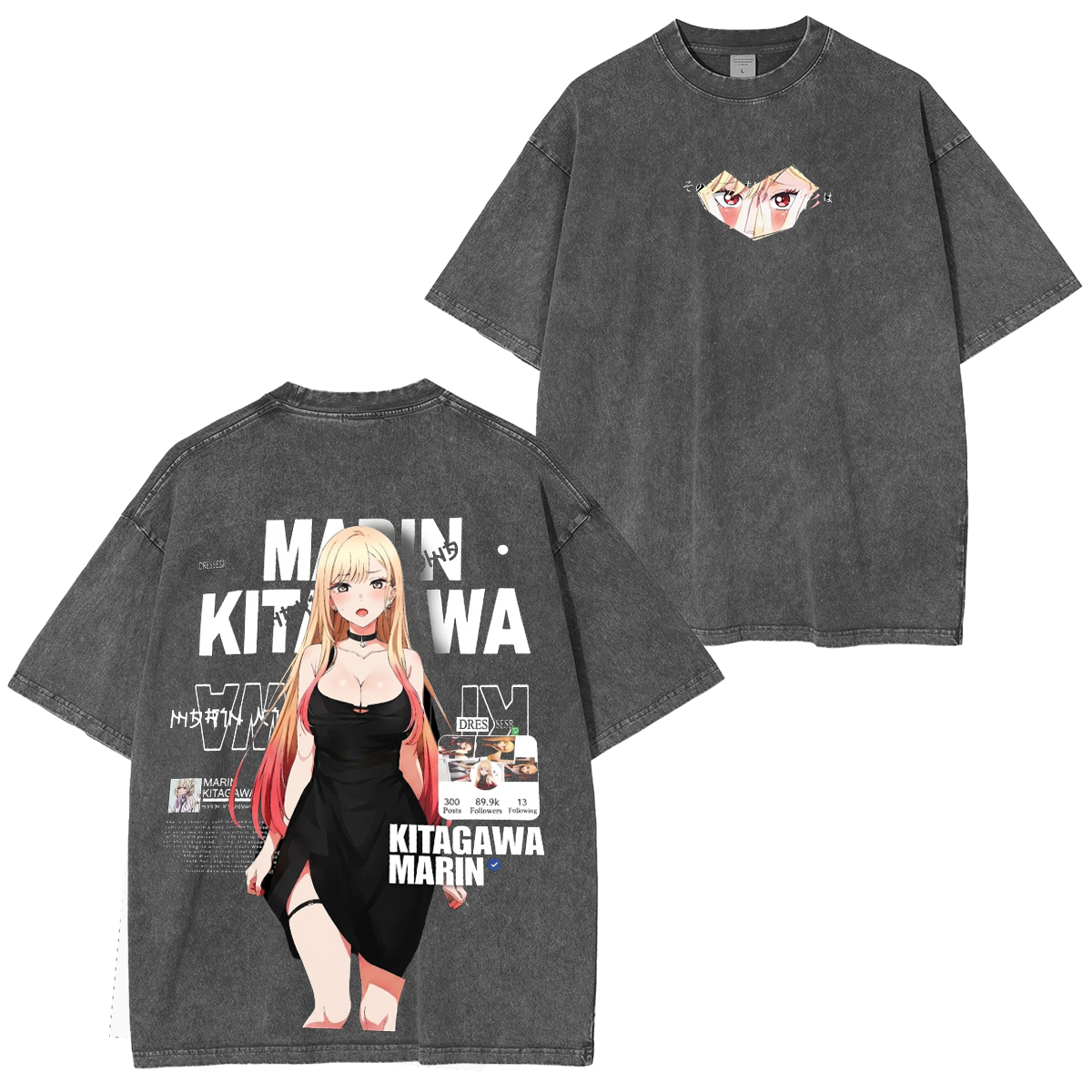 Marin Kitagawa Graphic Oversized Unisex Washed T-Shirt