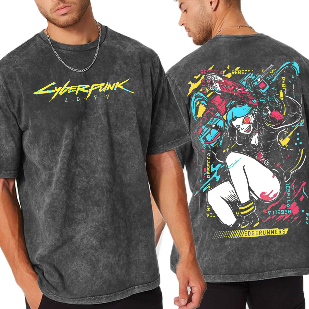 Rebeca Printed Unisex Washed T-Shirt