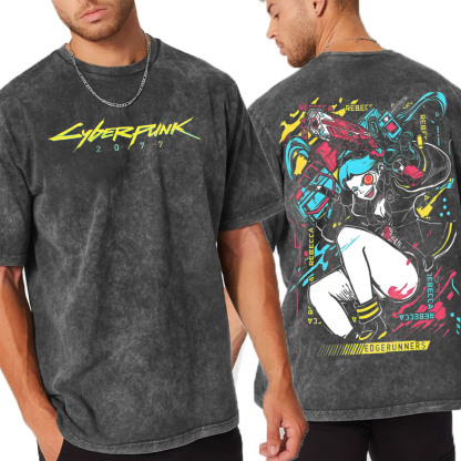 Rebeca Printed Unisex Washed T-Shirt