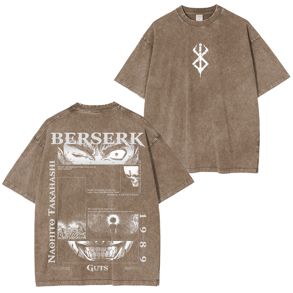 Berserk Guts Dark Gothic Anime Print T-Shirt