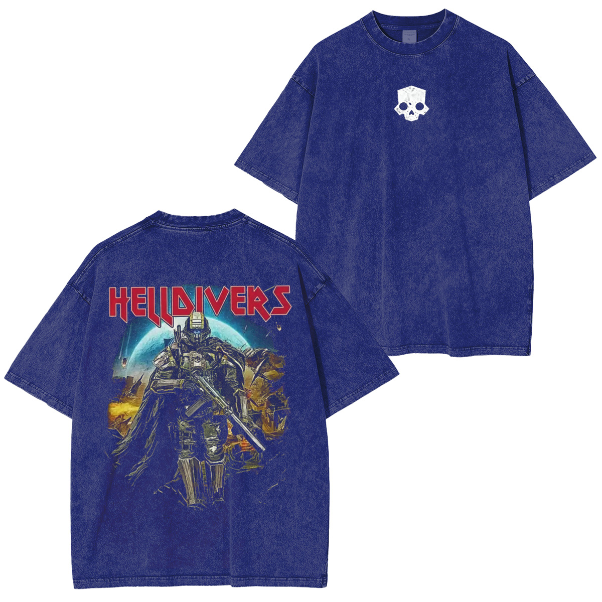 Helldivers 2 Merch Vintage Unisex Washed T-Shirt