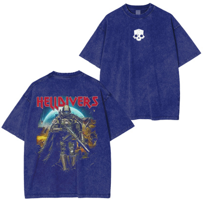 Helldivers 2 Merch Vintage Unisex Washed T-Shirt