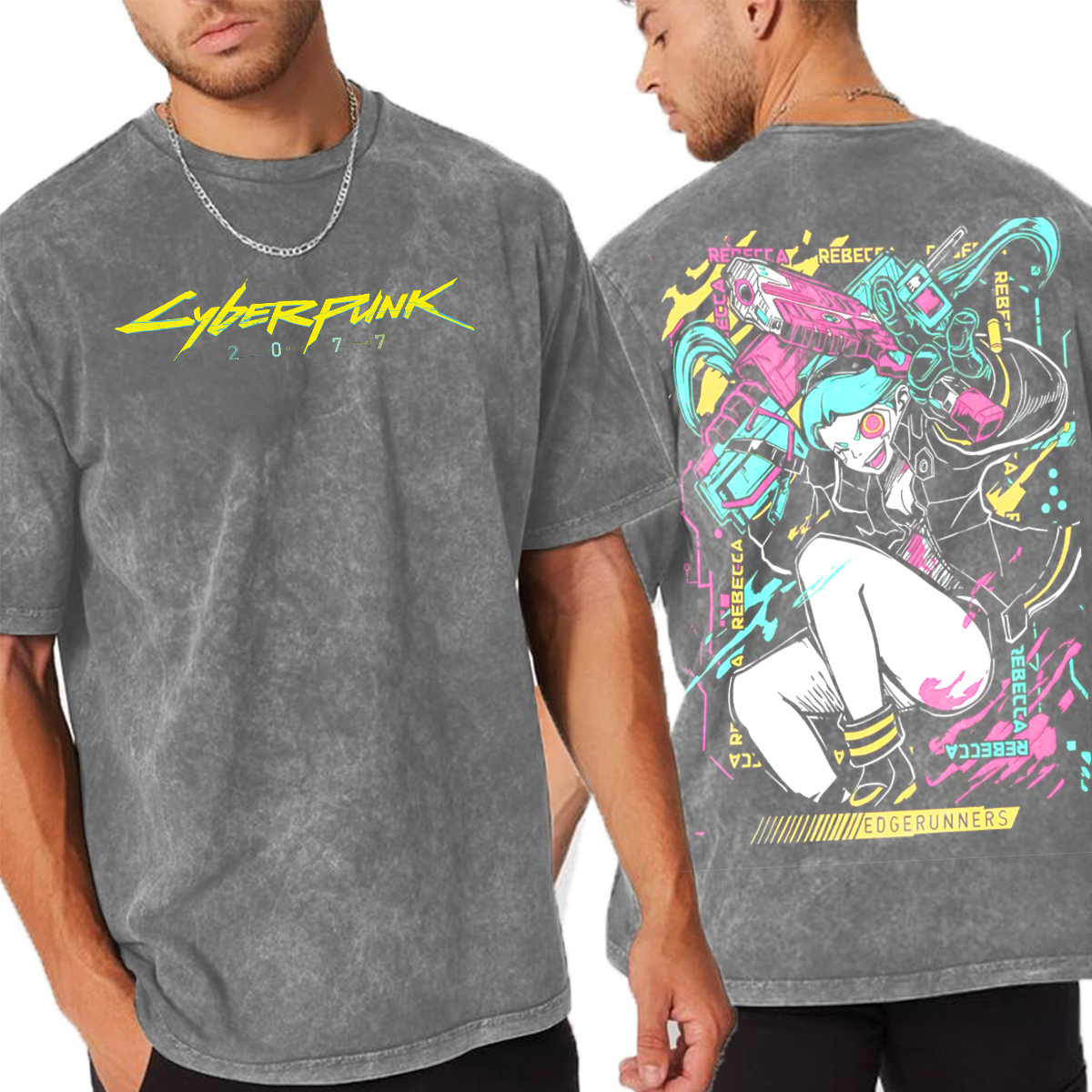 Rebeca Printed Unisex Washed T-Shirt