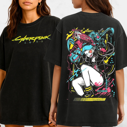 Rebeca Printed Unisex Washed T-Shirt