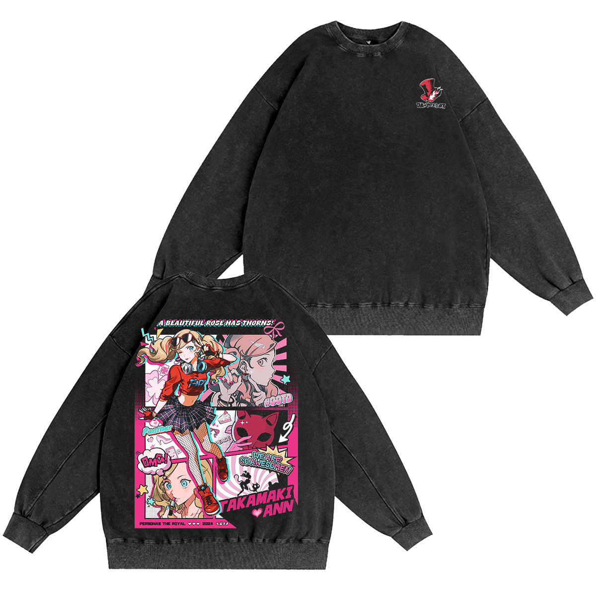 Personal5 Ann Takamaki: beauty, fire, rebellion Oversized Washed T-shirt/Crewneck/Hoodie