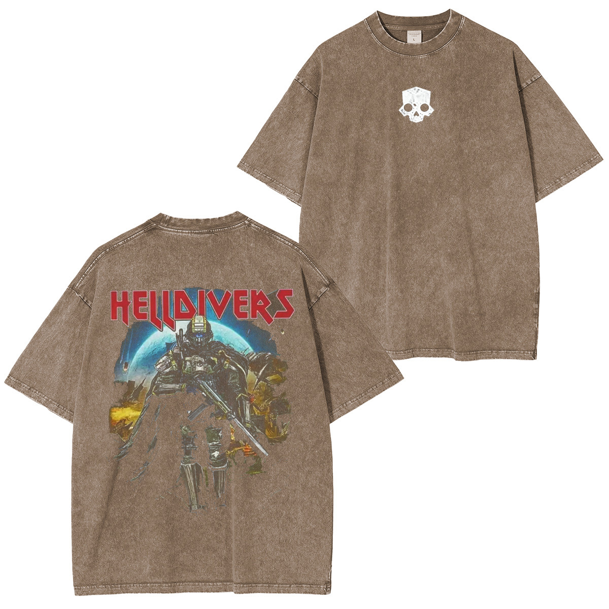 Helldivers 2 Merch Vintage Unisex Washed T-Shirt