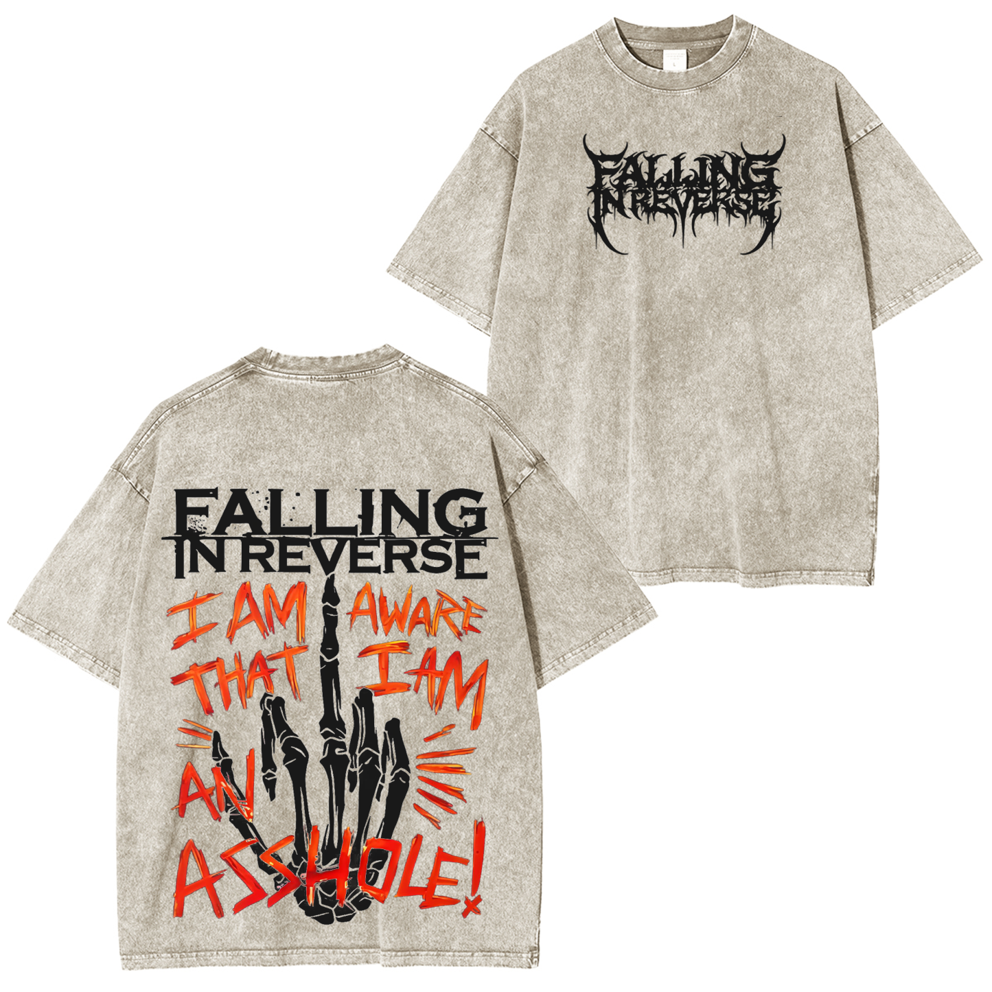 Falling In Reverse Vintage Unisex Washed T-Shirt