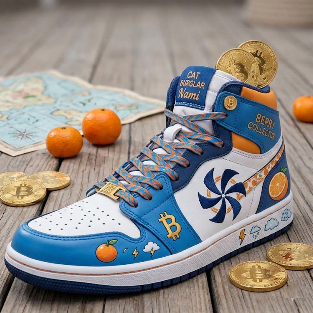 One Piece Custom Titans Style Shoes Hand Painted