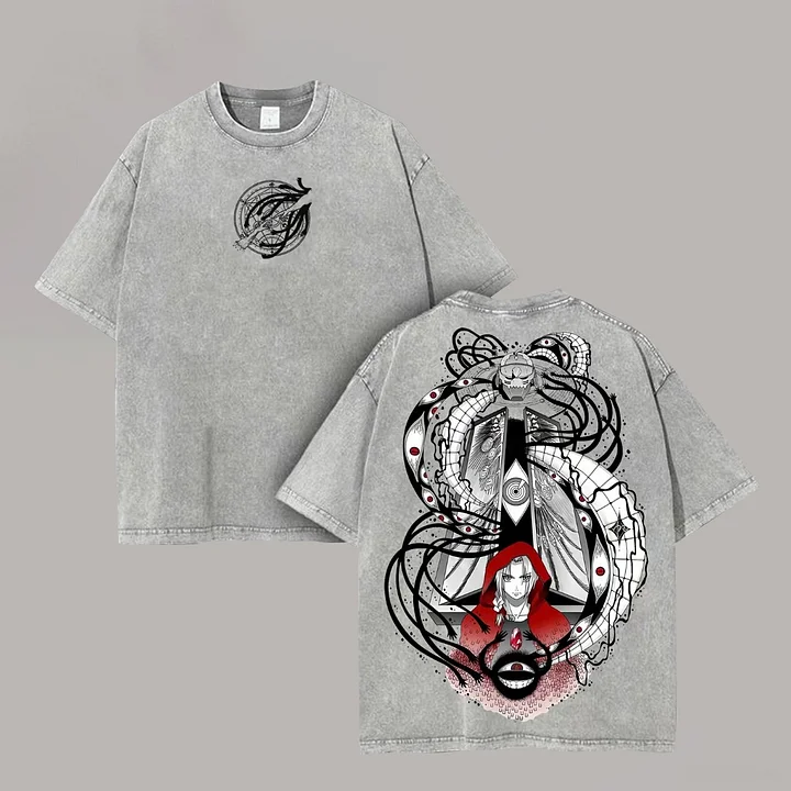 Fullmetal Alchemist Printed Unisex Washed T-Shirt