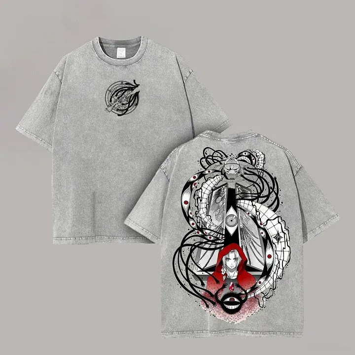 Fullmetal Alchemist Printed Unisex Washed T-Shirt
