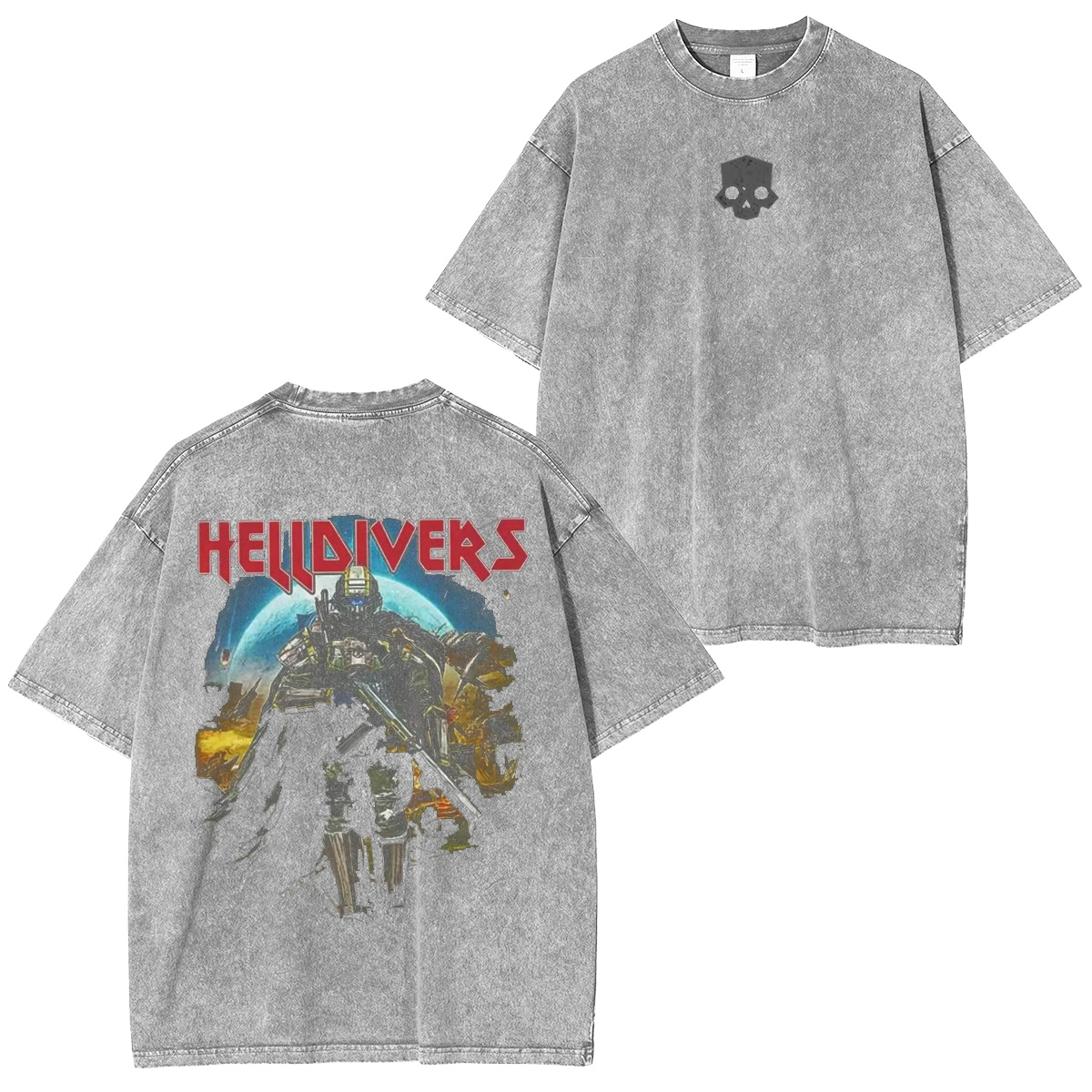Helldivers 2 Merch Vintage Unisex Washed T-Shirt