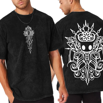Hollow Knight Knight of silence Vintage Unisex Washed T-Shirt