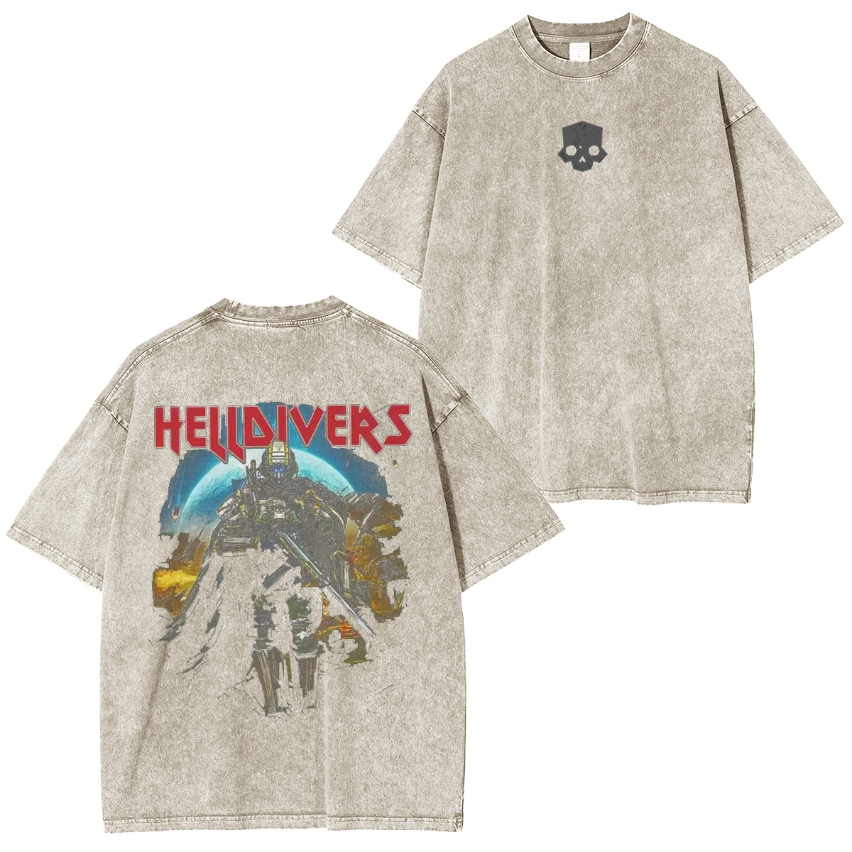 Helldivers 2 Merch Vintage Unisex Washed T-Shirt