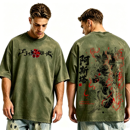 Black Clover Asta  Washed T-shirt/Crewneck/Hoodie