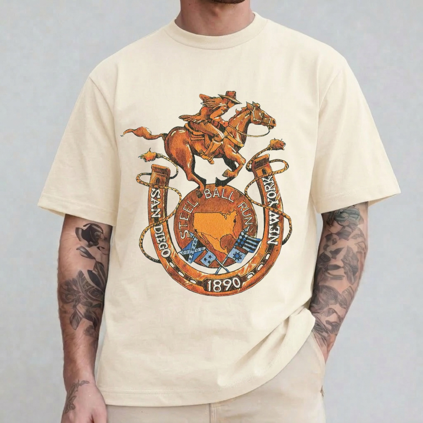 Steel Ball Run - JoJo's Bizarre Oversized T-shirt/Crewneck/Hoodie