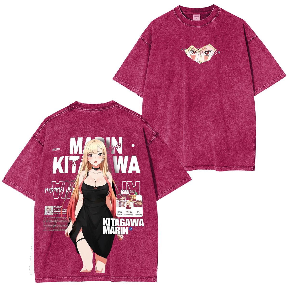 Marin Kitagawa Graphic Oversized Unisex Washed T-Shirt