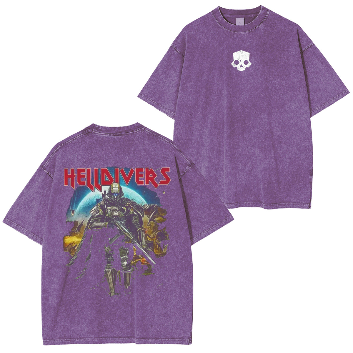 Helldivers 2 Merch Vintage Unisex Washed T-Shirt