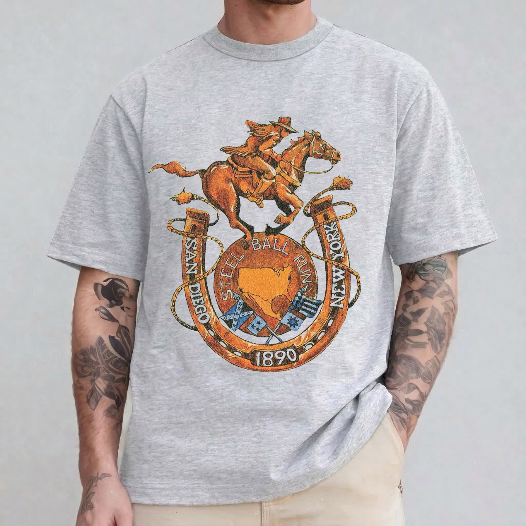 Steel Ball Run - JoJo's Bizarre Oversized T-shirt/Crewneck/Hoodie