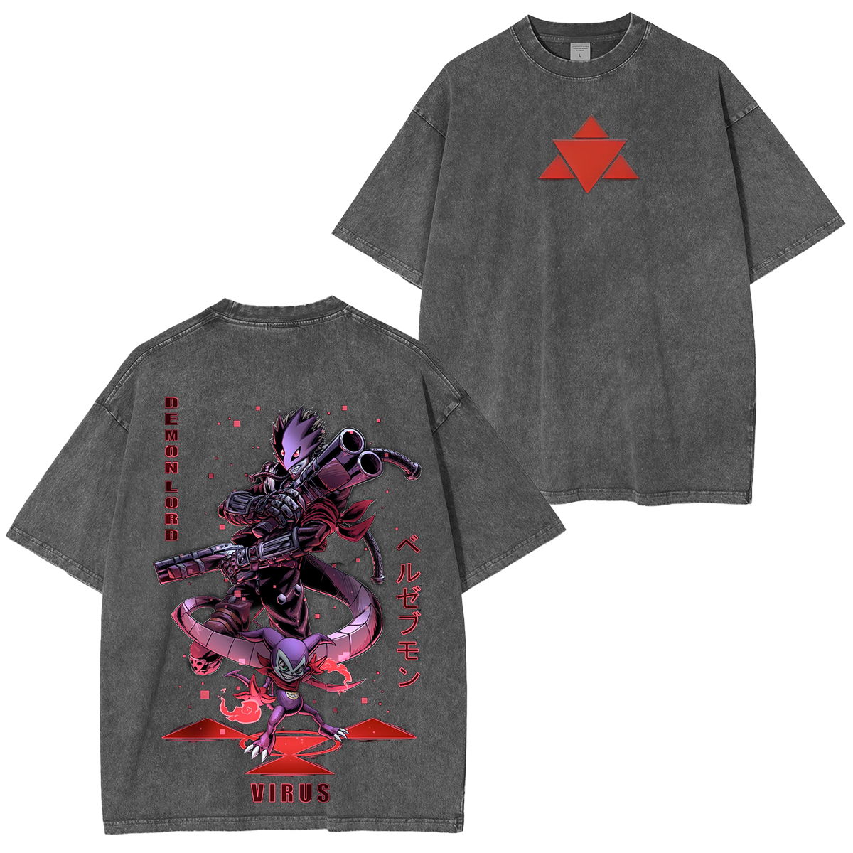 Digimon Beelzemon Vintage Washed T-shirt/Crewneck/Hoodie