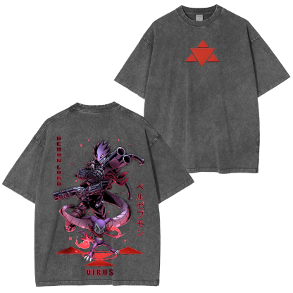 Digimon Beelzemon Vintage Washed T-shirt/Crewneck/Hoodie