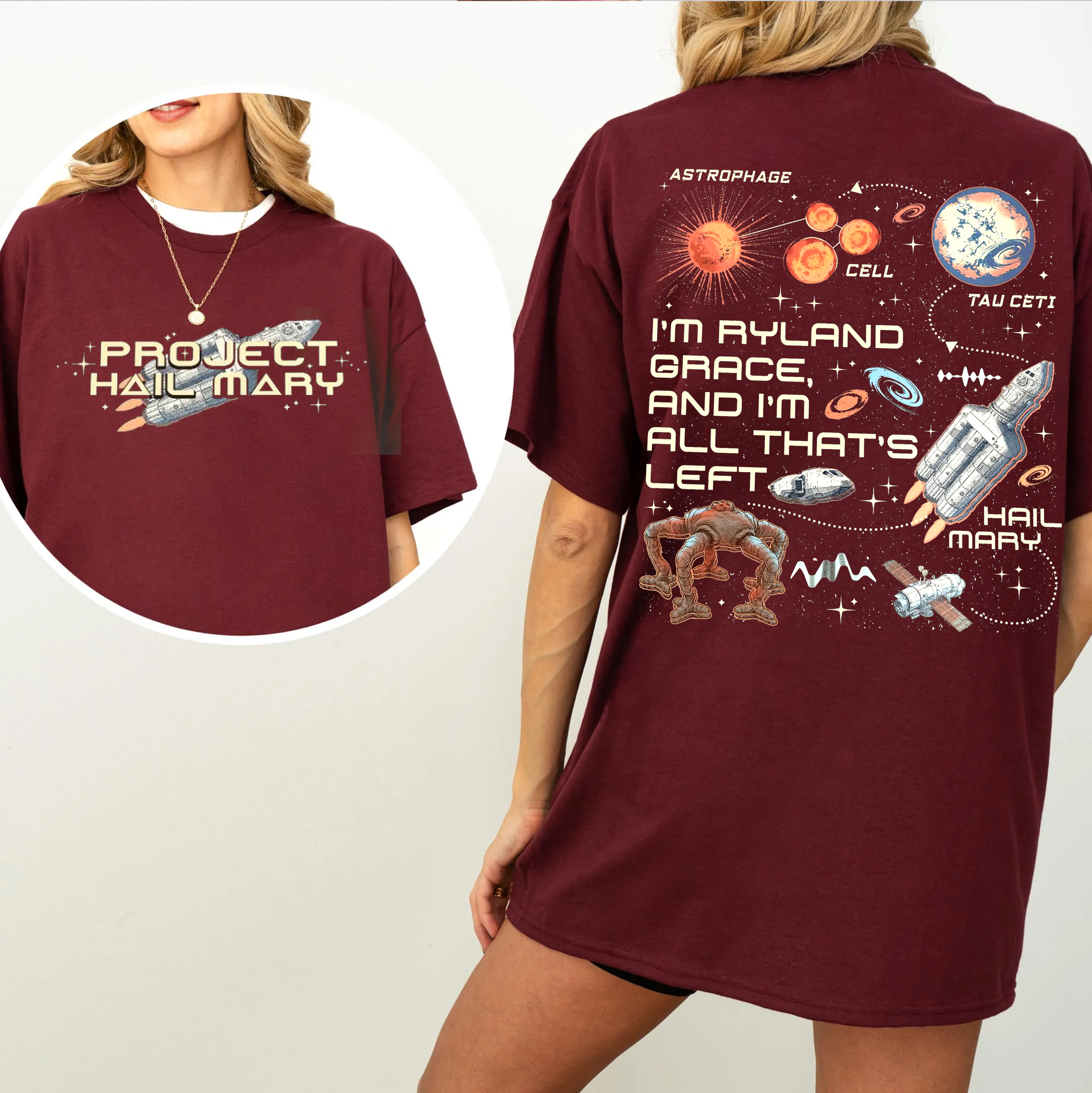 Project Hail Mary,Rocky and Ryland Grace Graphic  Inspired Unisex T-shirt/Crewneck/Hoodie