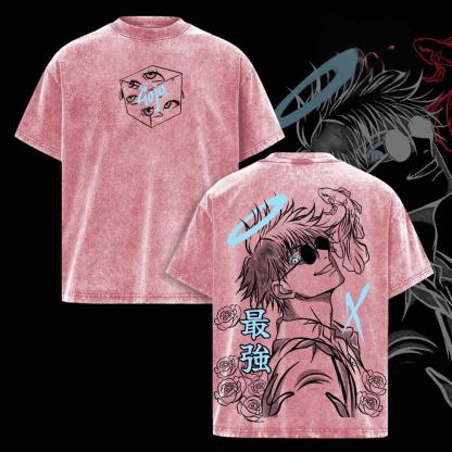 Satoru Gojo Jujutsu Kaisen Vintage Washed T-shirt/Crewneck/Hoodie