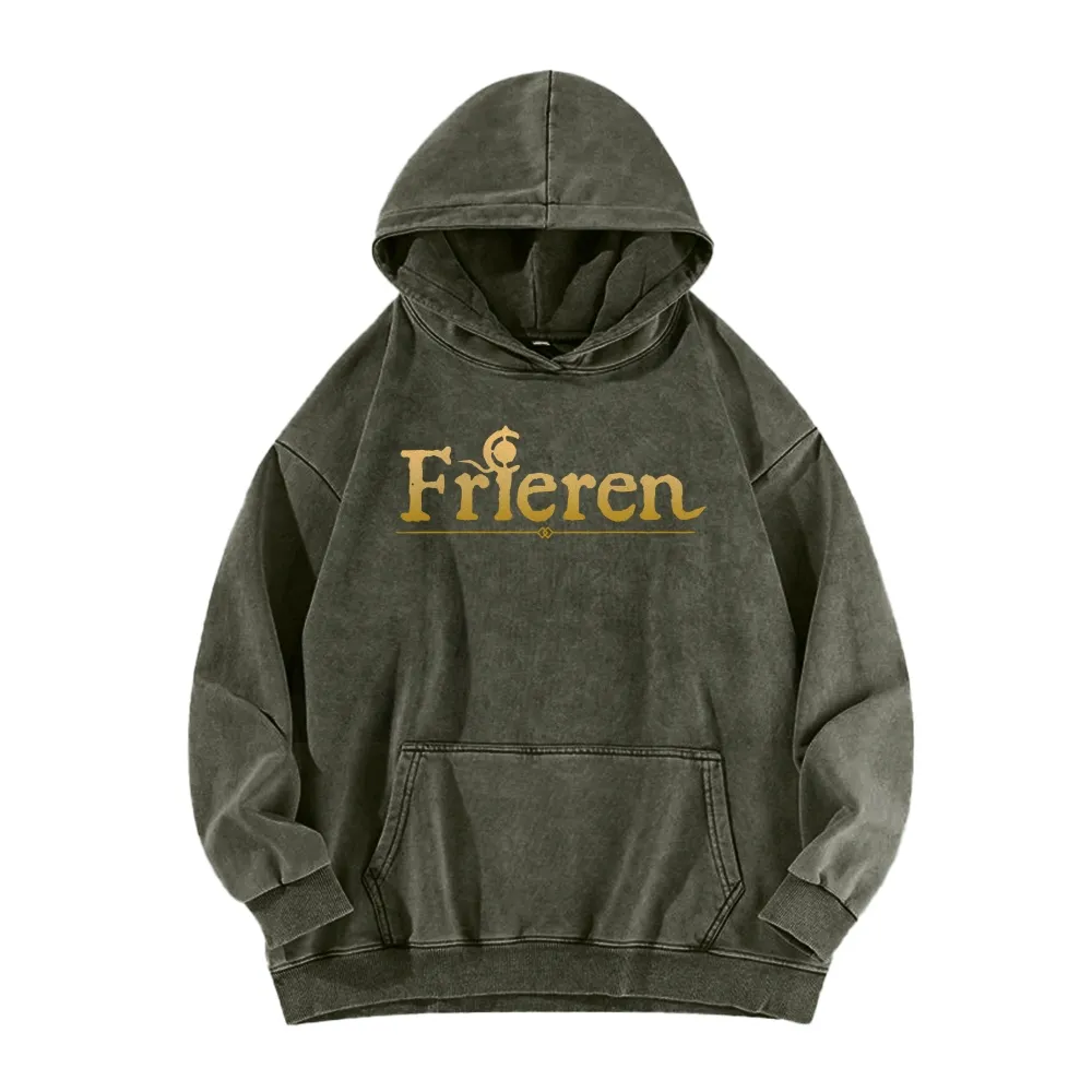 Frieren Beyond Journeys End Elf Anime Unisex Washed Hoodie