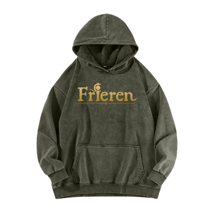 Frieren Beyond Journeys End Elf Anime Unisex Washed Hoodie