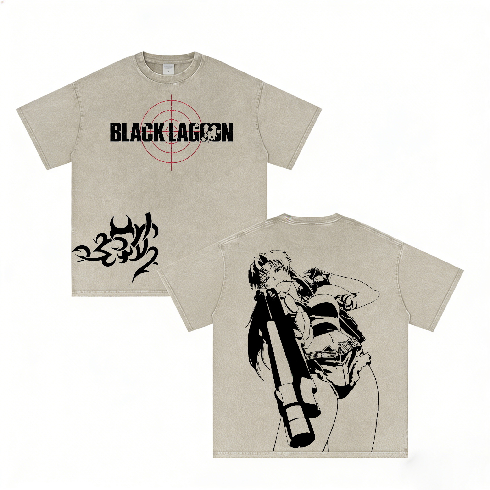 Black Lagoon Anime Unisex Washed T-Shirt