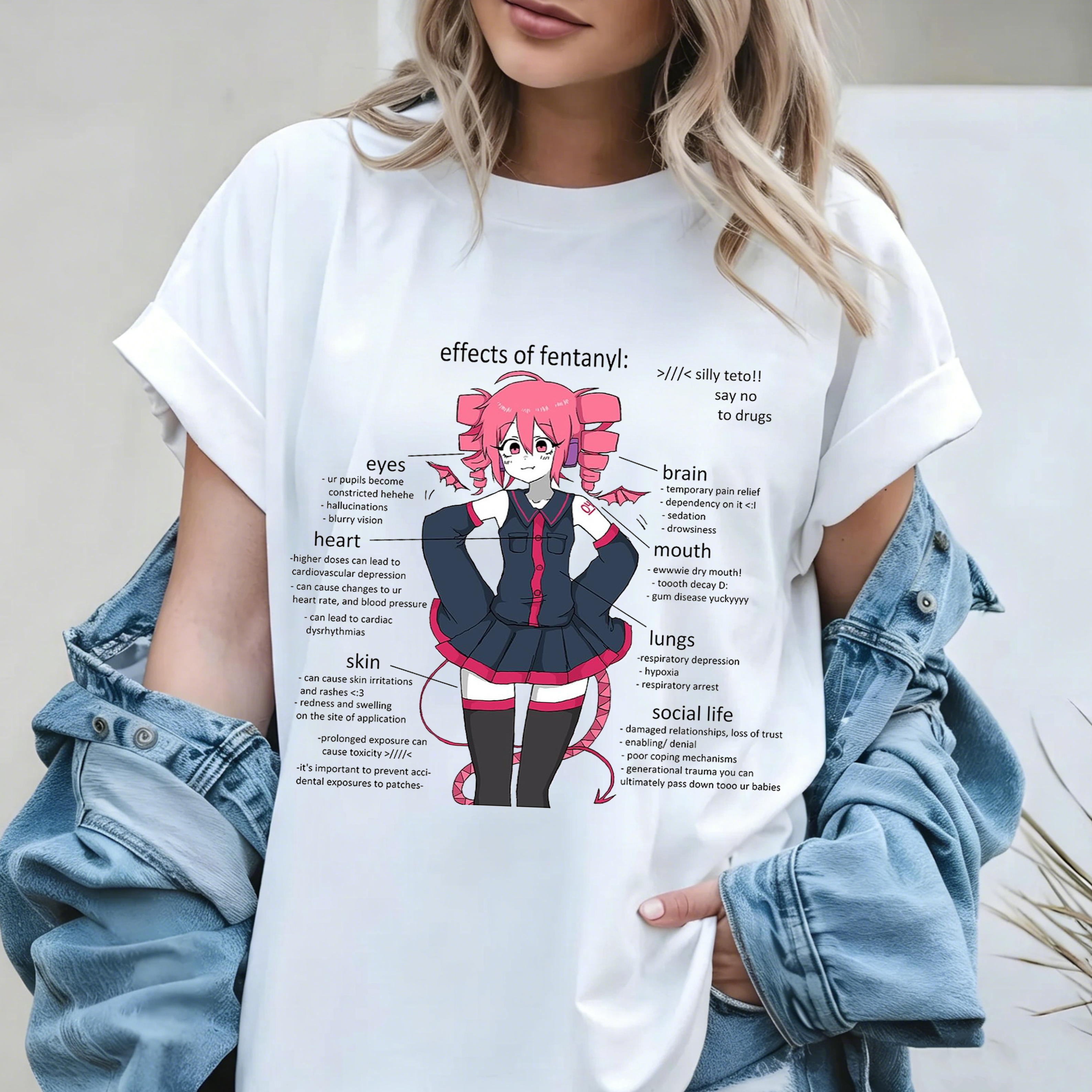 Kasane Teto Funny Graphic Oversize Unisex Shirts/Crewneck/Hoodie