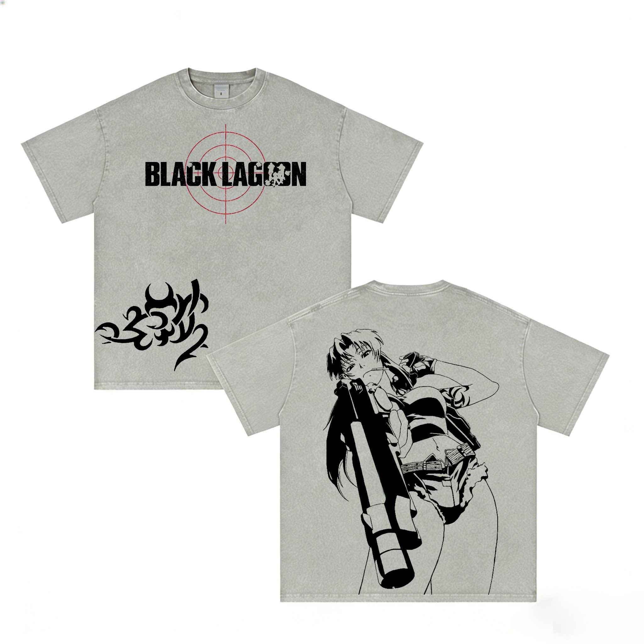 Black Lagoon Anime Unisex Washed T-Shirt