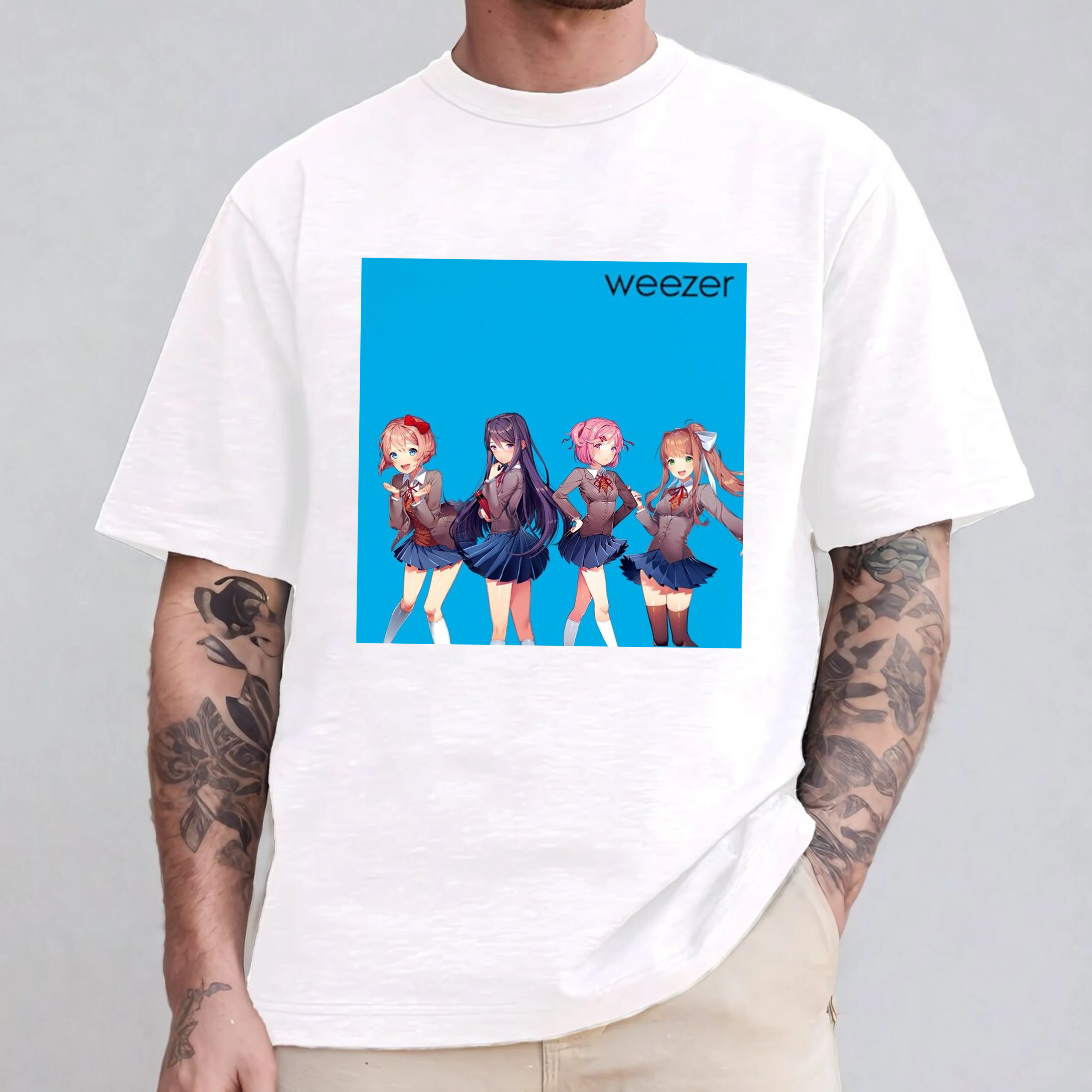 Weezer Doki Doki Literature Club! Graphic Oversize Unisex Shirts/Crewneck/Hoodie