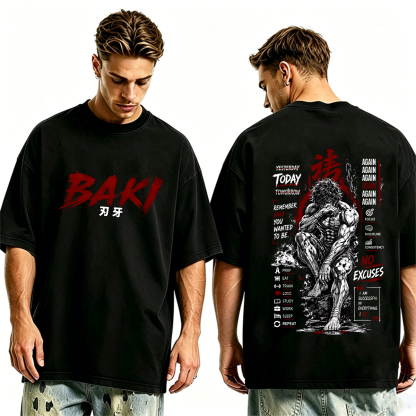 Baki Anime Vintage Oversized T-shirt/Crewneck/Hoodie
