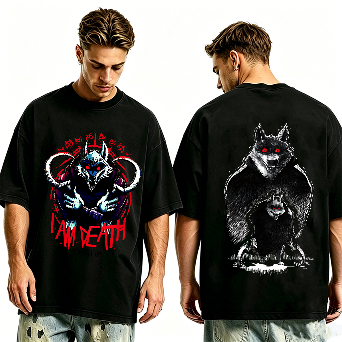 The Wolf Vintage Oversized T-shirt/Crewneck/Hoodie