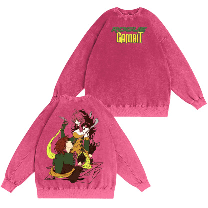 Rogue x Gambit Washed T-shirt/Crewneck/Hoodie